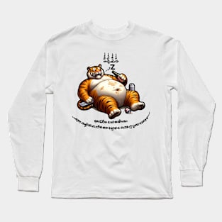 Thai Tattoo Parody "Sak Yant Tiger" Long Sleeve T-Shirt